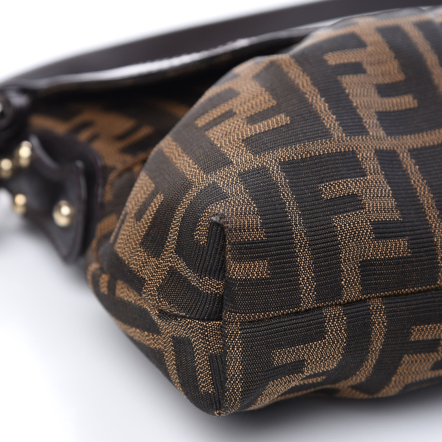 Fendi Zucca Small Chef Shoulder Bag Tobacco 7 of 13