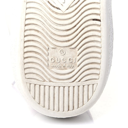 Gucci Calfskin Nappa Web LOVED Embroidered Womens Ace Sneakers 38 White Red Flame Notte 8 of 13