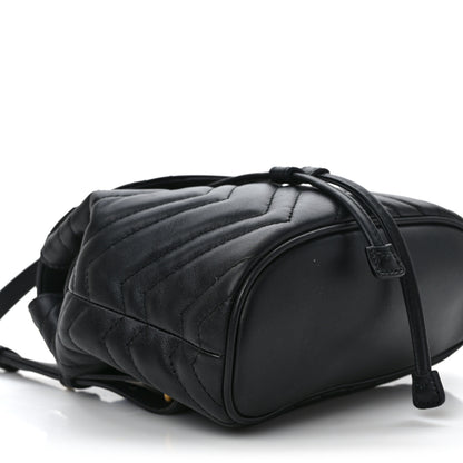 Gucci Calfskin Matelasse GG Marmont Flap Backpack Black 7 of 8