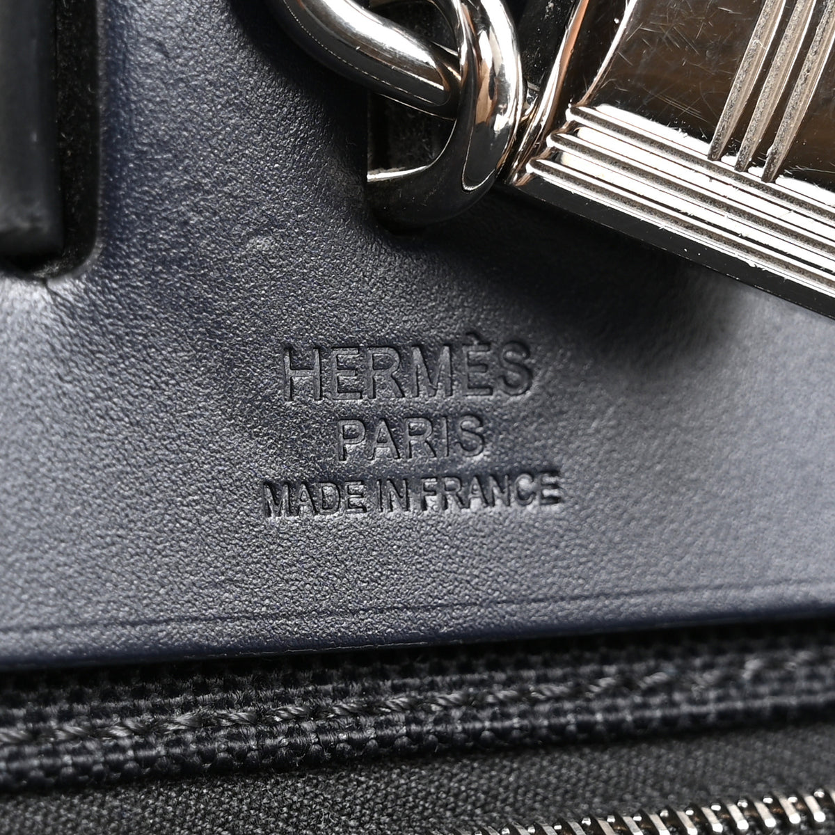 Hermes Military Toile Vache Hunter Herbag Zip Retourne 31 PM Black Bleu Indigo Ebene 7 of 11