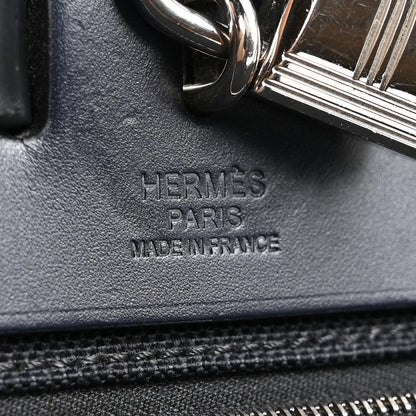 Hermes Military Toile Vache Hunter Herbag Zip Retourne 31 PM Black Bleu Indigo Ebene 7 of 11
