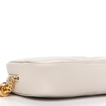 Saint Laurent Grain De Poudre Matelasse Monogram Mini Lou Camera Bag Crema Soft 6 of 11