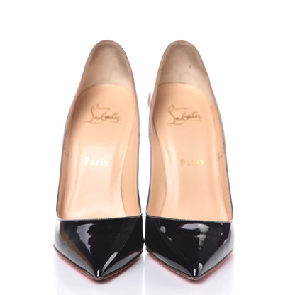Christian Louboutin Patent Degrade So Kate 120 Pumps 37 Black Nude 2 of 10