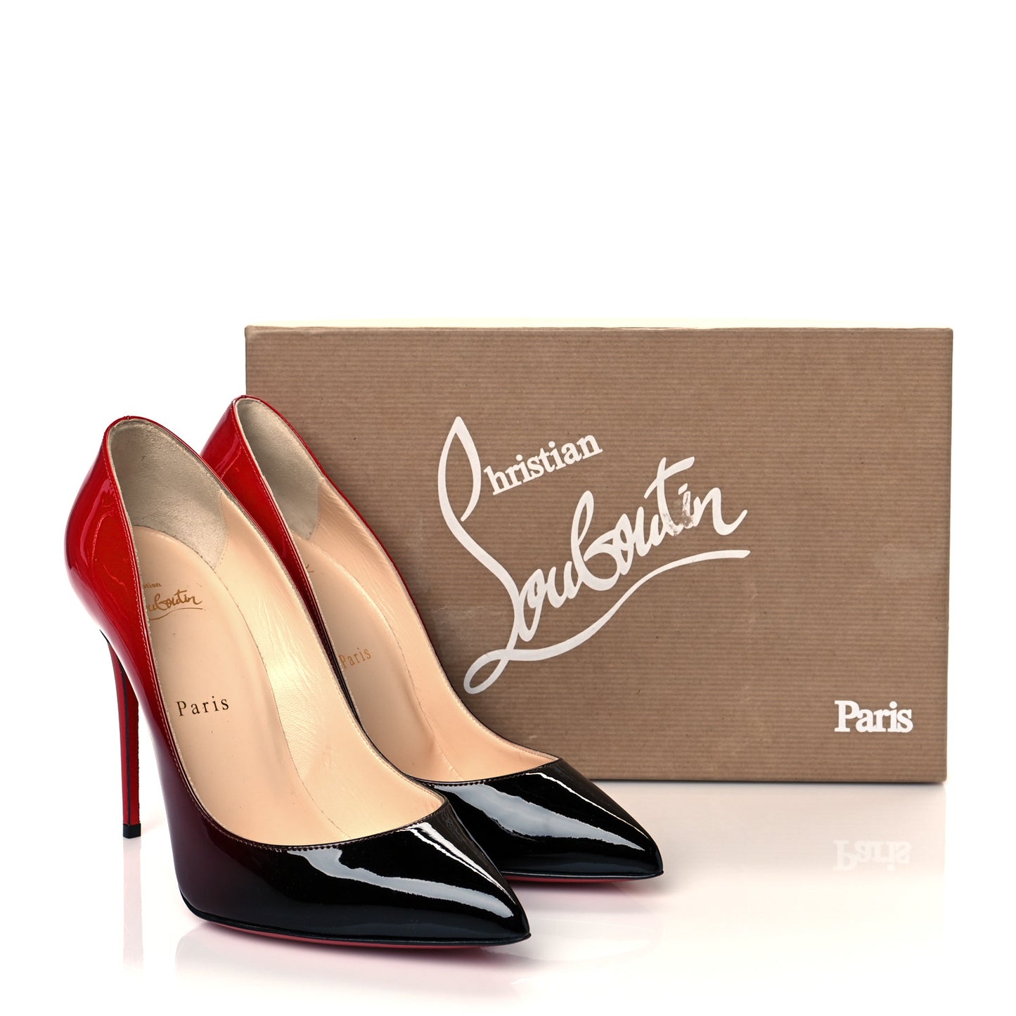 Patent Degrade Pigalle Follies 100 Pumps 37.5 Black Red