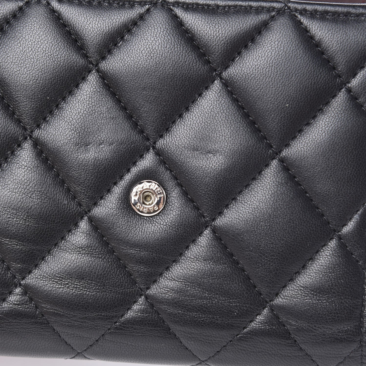Chanel Lambskin Quilted Compact Flap Wallet Black 10 of 12