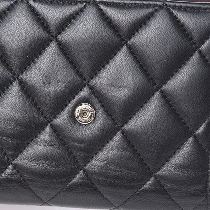 Chanel Lambskin Quilted Compact Flap Wallet Black 10 of 12