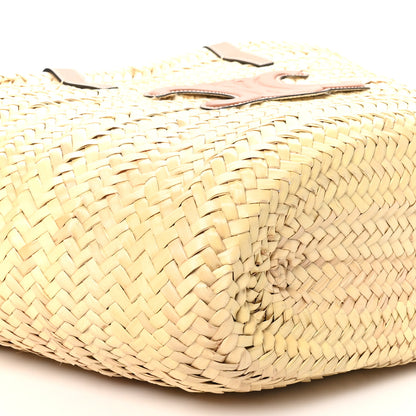 Celine Raffia Calfskin Triomphe Medium Panier Tan 8 of 9