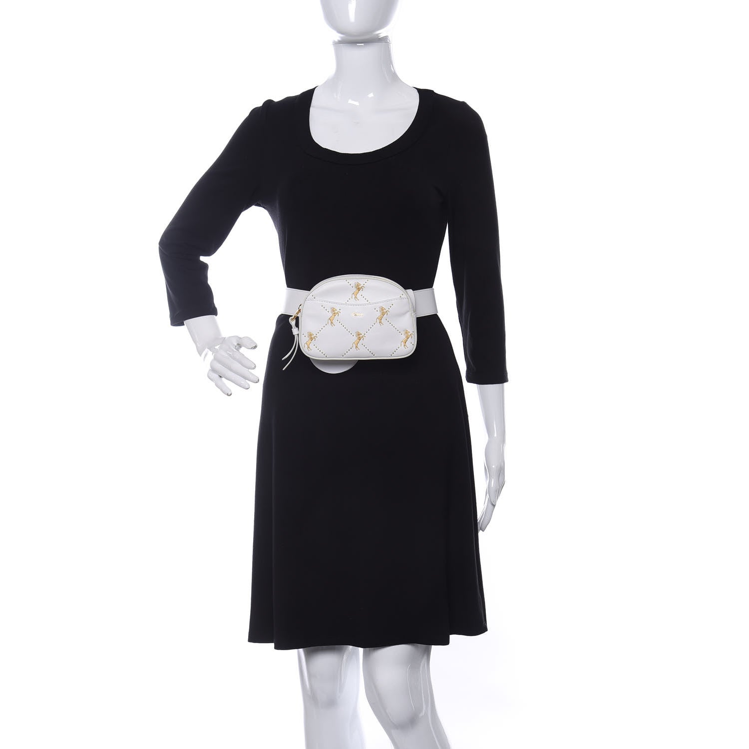 Chloe Smooth Calfskin Little Horses Embroidered Signature Belt Bag Brilliant White 2 of 9