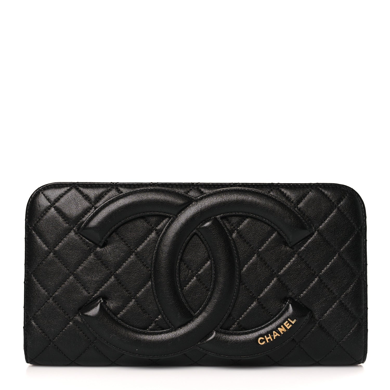 Chanel Lambskin Quilted Coco Midnight Clutch Black 1 of 10