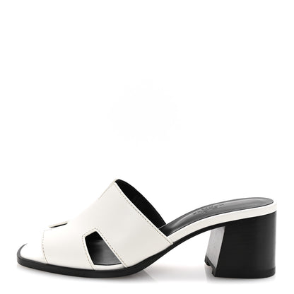 Hermes Calfskin Helia 60 Sandals 37.5 White 1 of 10