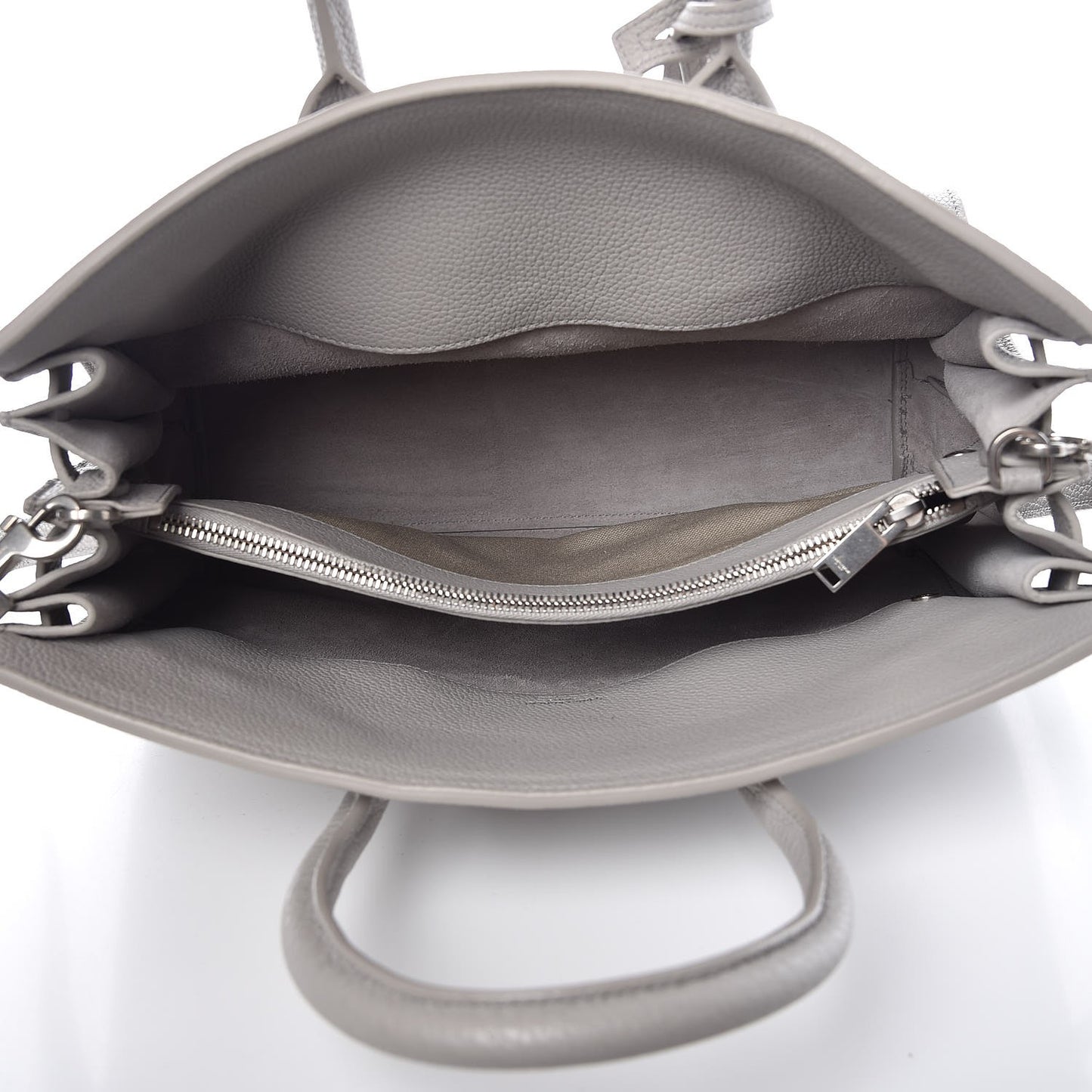 Grained Calfskin Small Supple Sac De Jour Souris