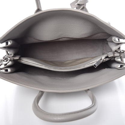 Saint Laurent Grained Calfskin Small Supple Sac De Jour Souris 6 of 18