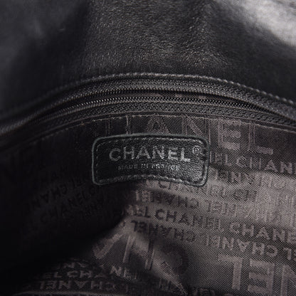 Chanel Satin Printed Lipstick Small Single Flap Black 5 of 10