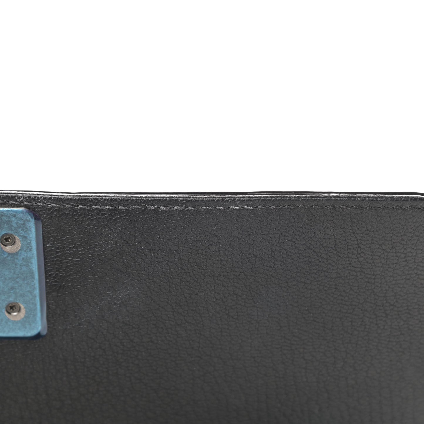 Goatskin Quilted Patent Medium Duo Boy Flap Black