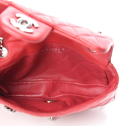 Chanel Lambskin Quilted Extra Mini Rectangular Flap Red 4 of 11
