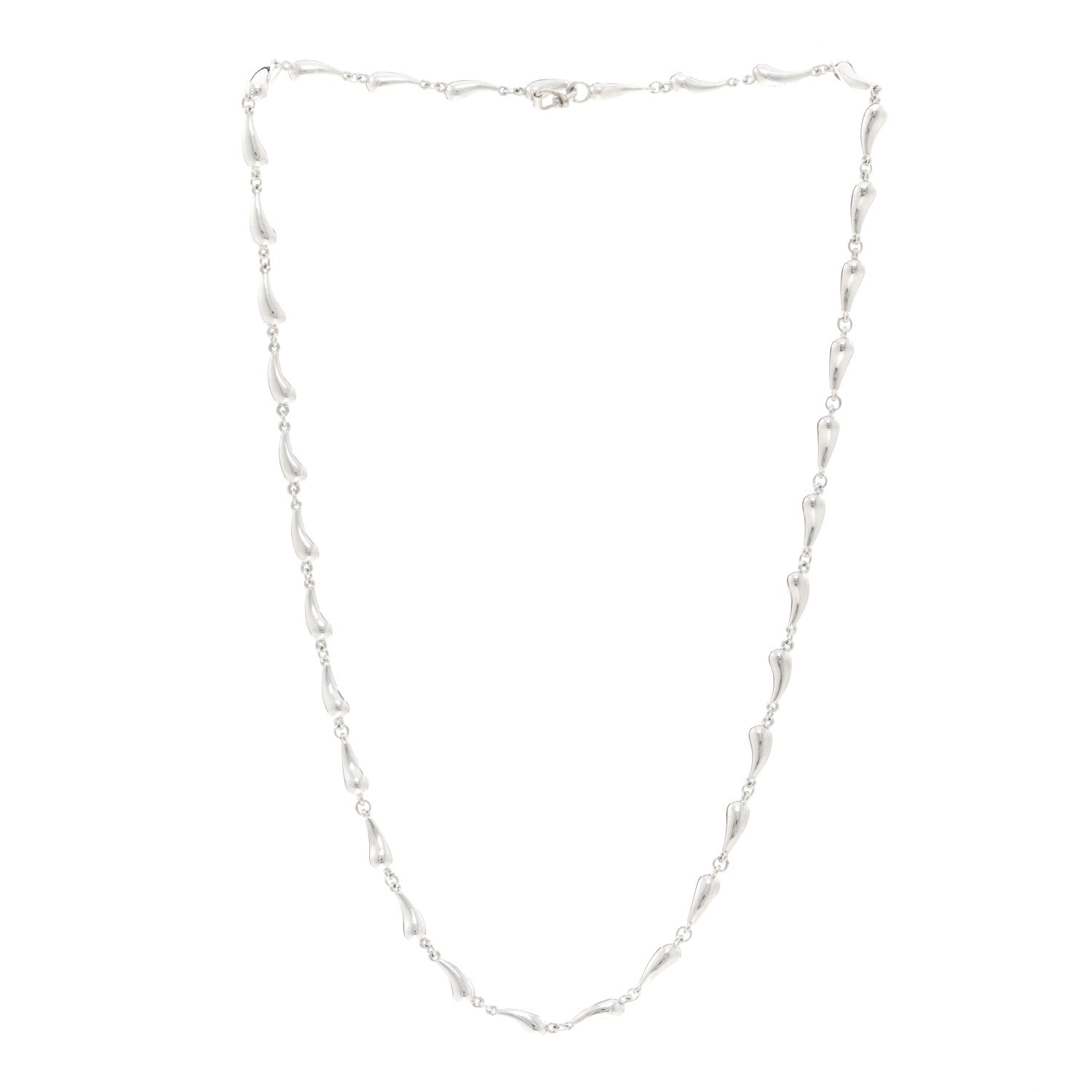 Tiffany Sterling Silver Elsa Peretti Teardrop Pendant Necklace 3 of 4