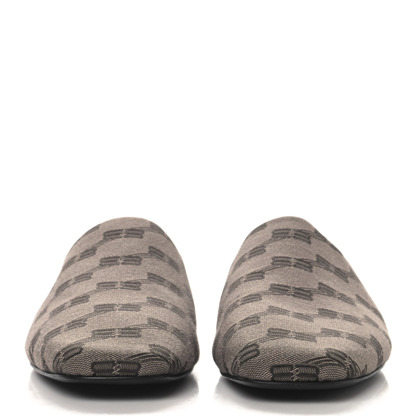Jacquard BB Monogram Mens Cosy Mules 43 Dark Mink Grey Dark Brown
