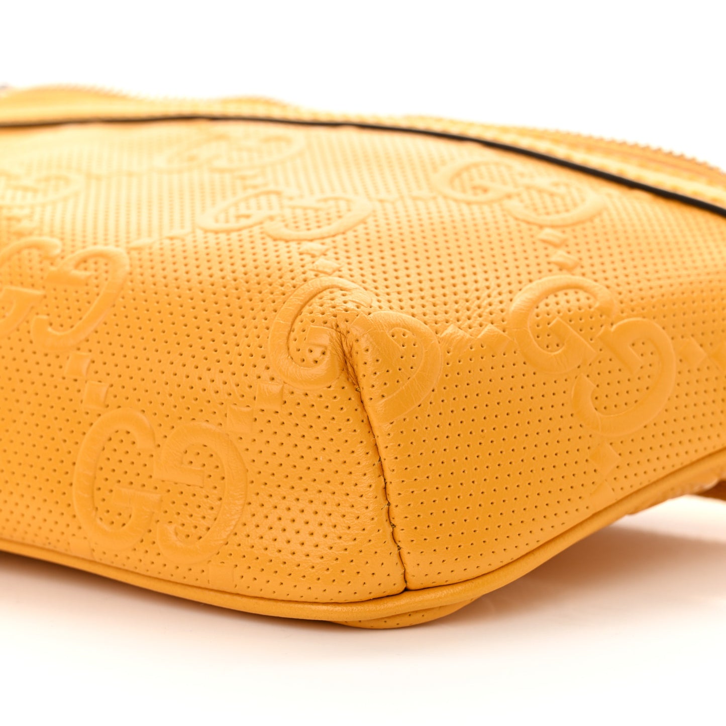 Calfskin GG Tennis Embossed Belt Bag Crop