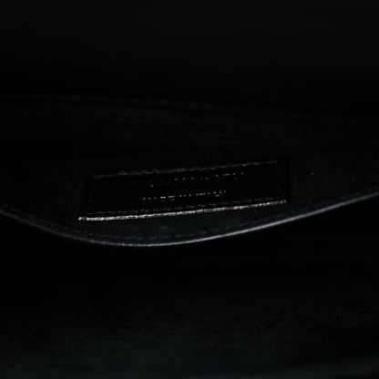 Saint Laurent Calfskin Polka Dot Medium Monogram Sunset Black White 8 of 11