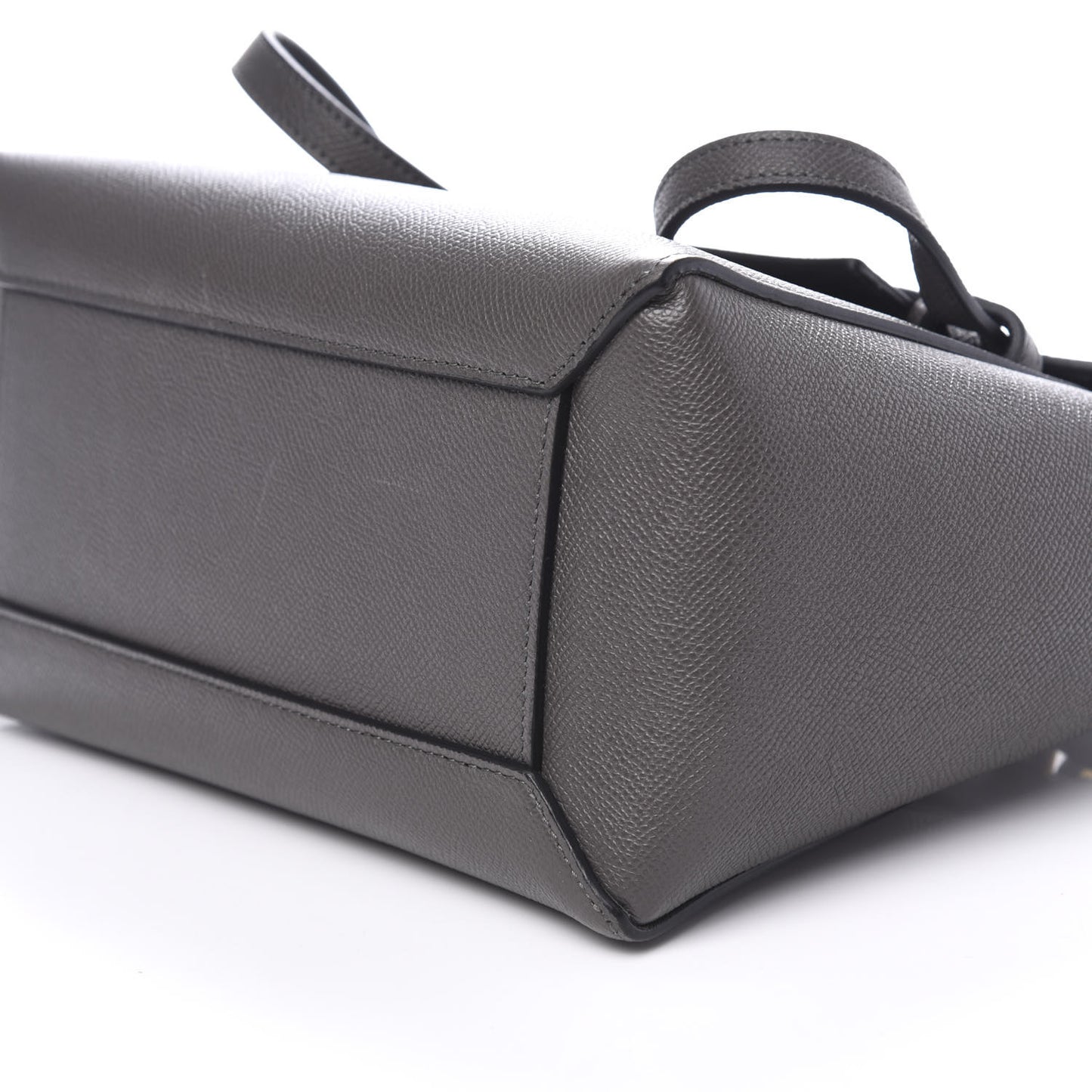 Grained Calfskin Micro Belt Bag Grey
