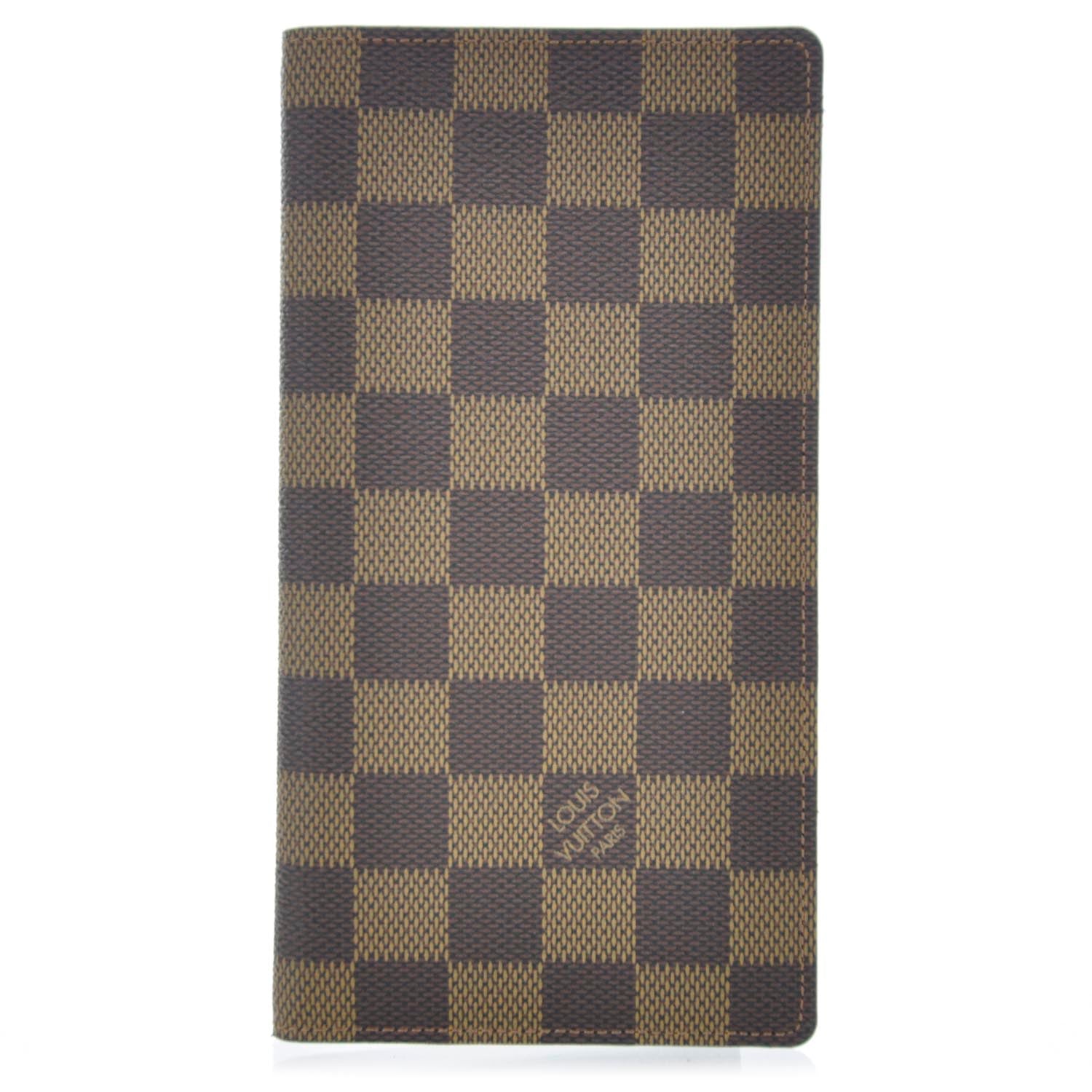 Louis Vuitton Damier Ebene Checkbook Cover Wallet 1 of 7