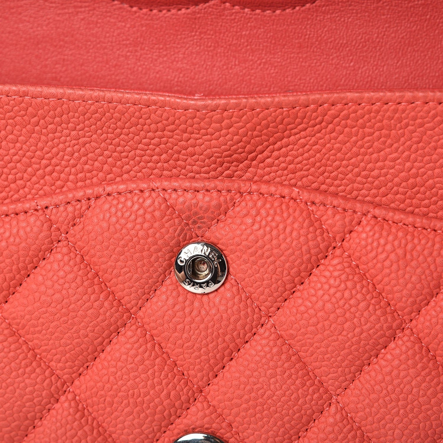 Chanel Iridescent Caviar Quilted Medium Double Flap Dark Pink 13 of 13