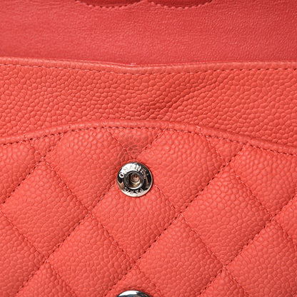 Chanel Iridescent Caviar Quilted Medium Double Flap Dark Pink 13 of 13