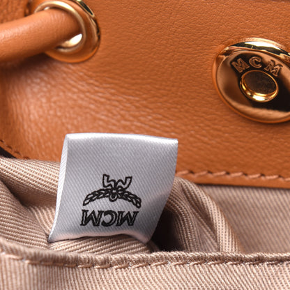 MCM Visetos Zoo Rabbit Drawstring Bucket Bag Cognac 7 of 13