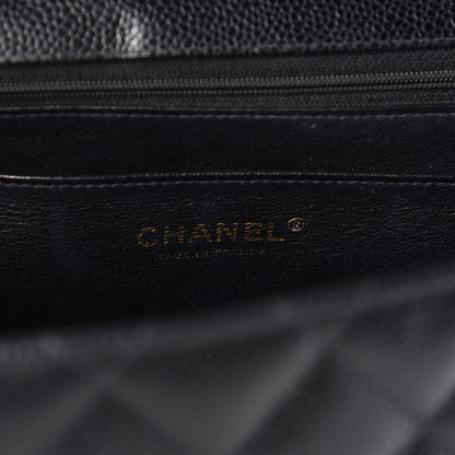 Chanel Caviar Quilted Jumbo Single Flap Black 6 of 12