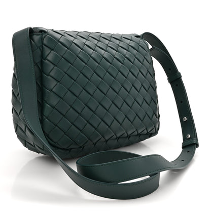 Bottega Veneta Nappa Intrecciato Small Cobble Messenger Bag Emerald Green 3 of 11
