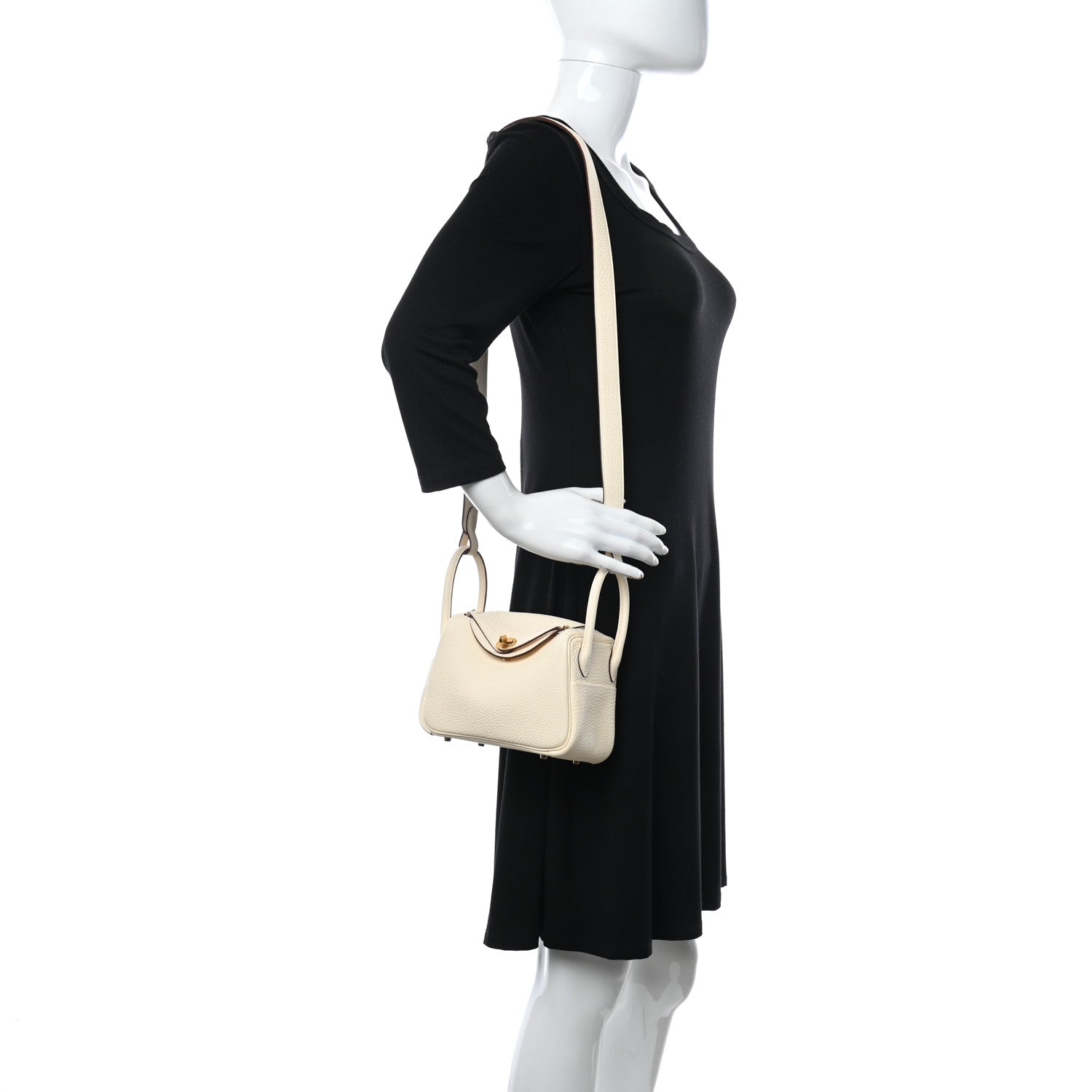 Hermes Taurillon Clemence Mini Lindy 20 Nata 2 of 9