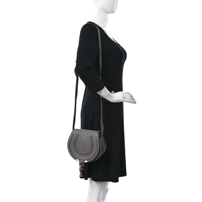 Chloe Calfskin Mini Marcie Round Crossbody Bag Cashmere Grey 2 of 9