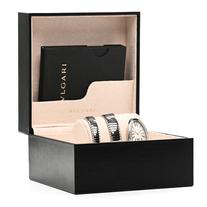 Bulgari Stainless Steel Diamond Bezel 35mm Serpenti Tubogas Double Spiral Quartz Watch 5 of 5