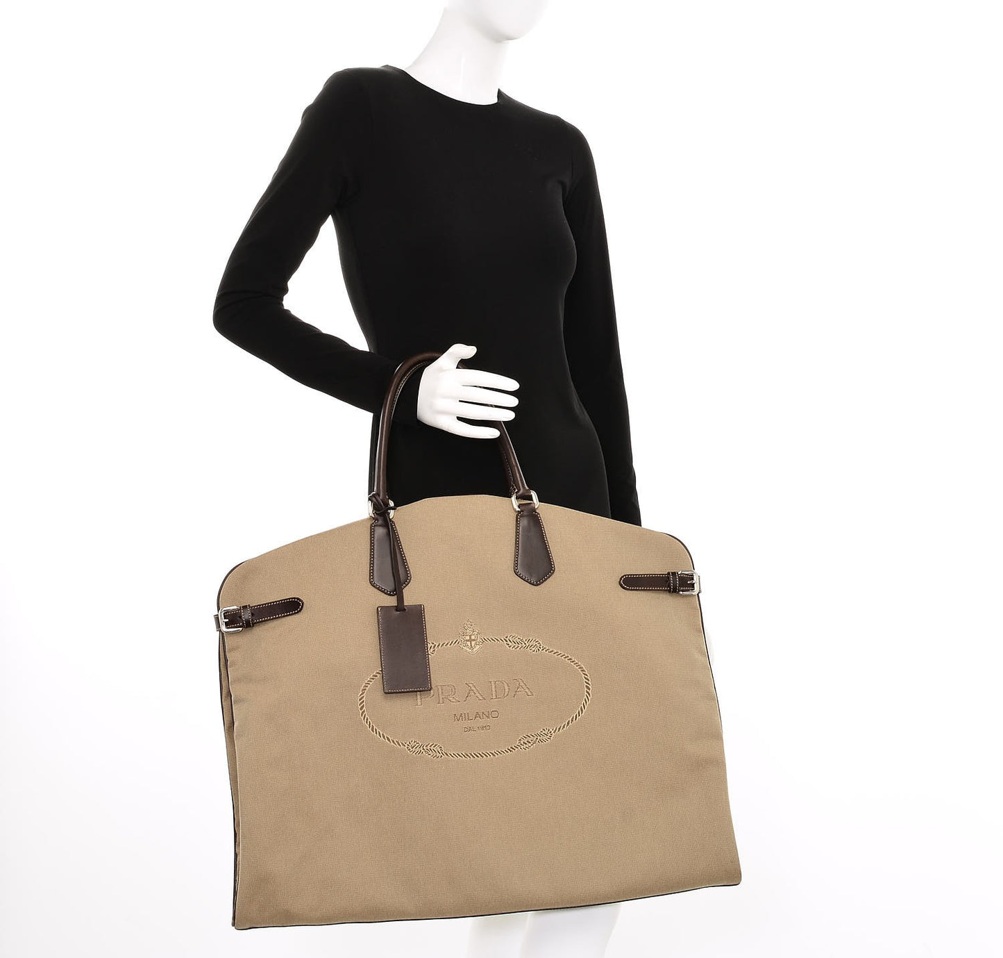 Jacquard Logo Garment Bag Corda Moro