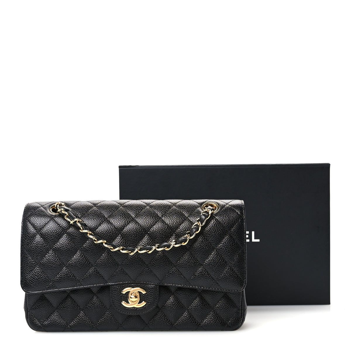 Chanel Caviar Quilted Medium Double Flap Black 11 of 11