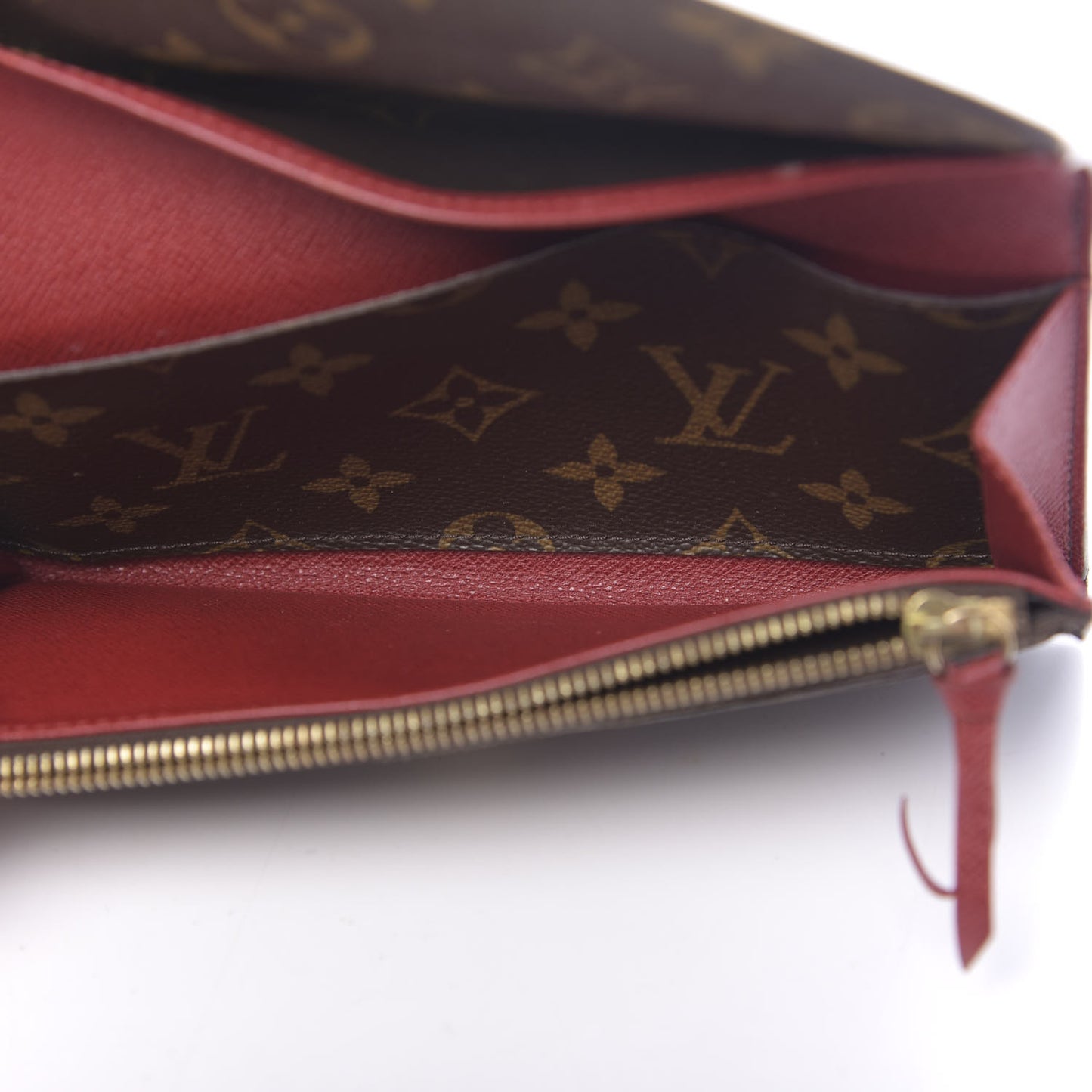 Monogram Emilie Wallet Red