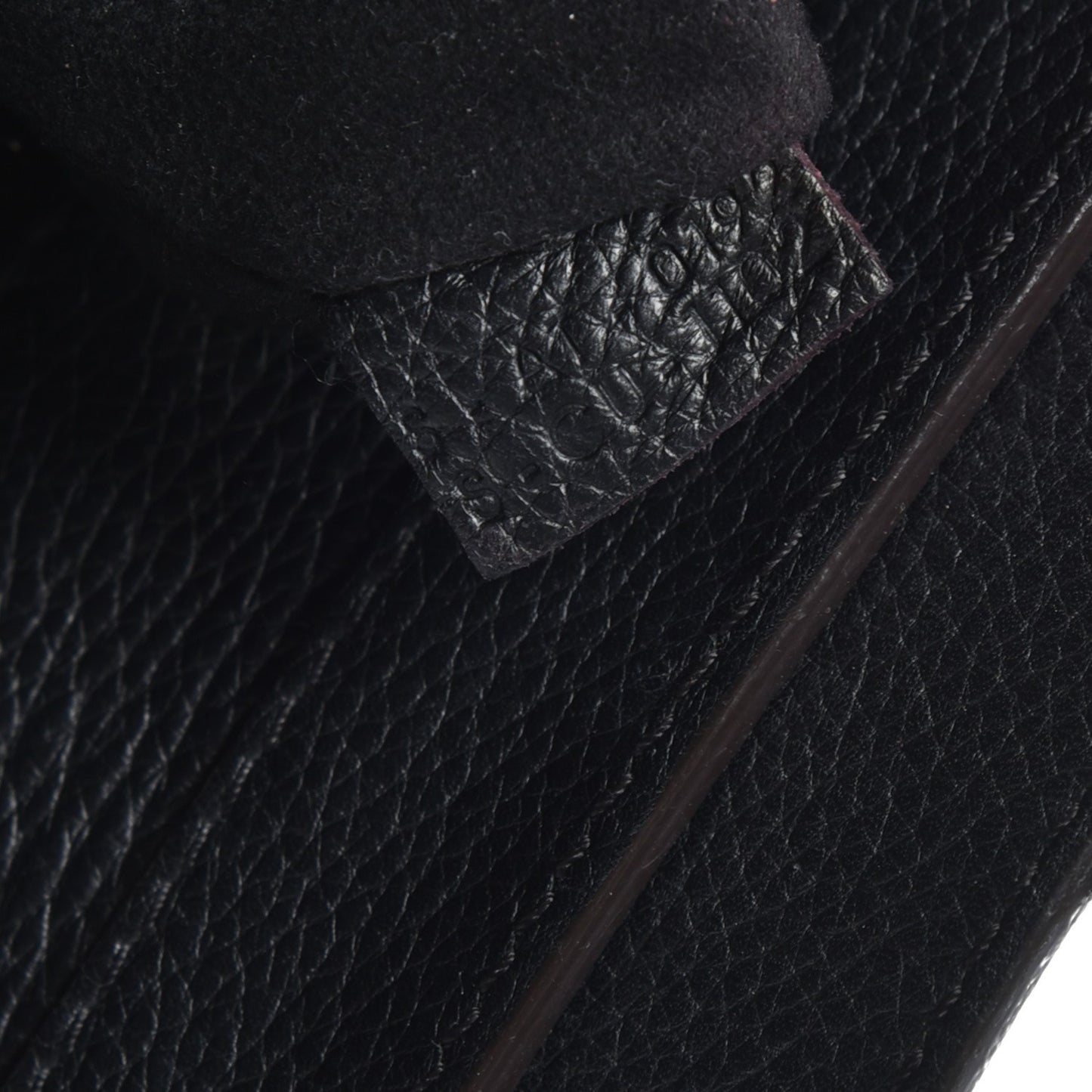 Drummed Calfskin Mini Luggage Black