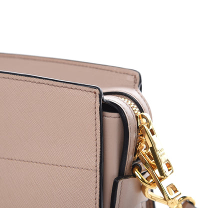 Prada Saffiano City Calfskin Esplanade Crossbody Bag Cipria 11 of 12