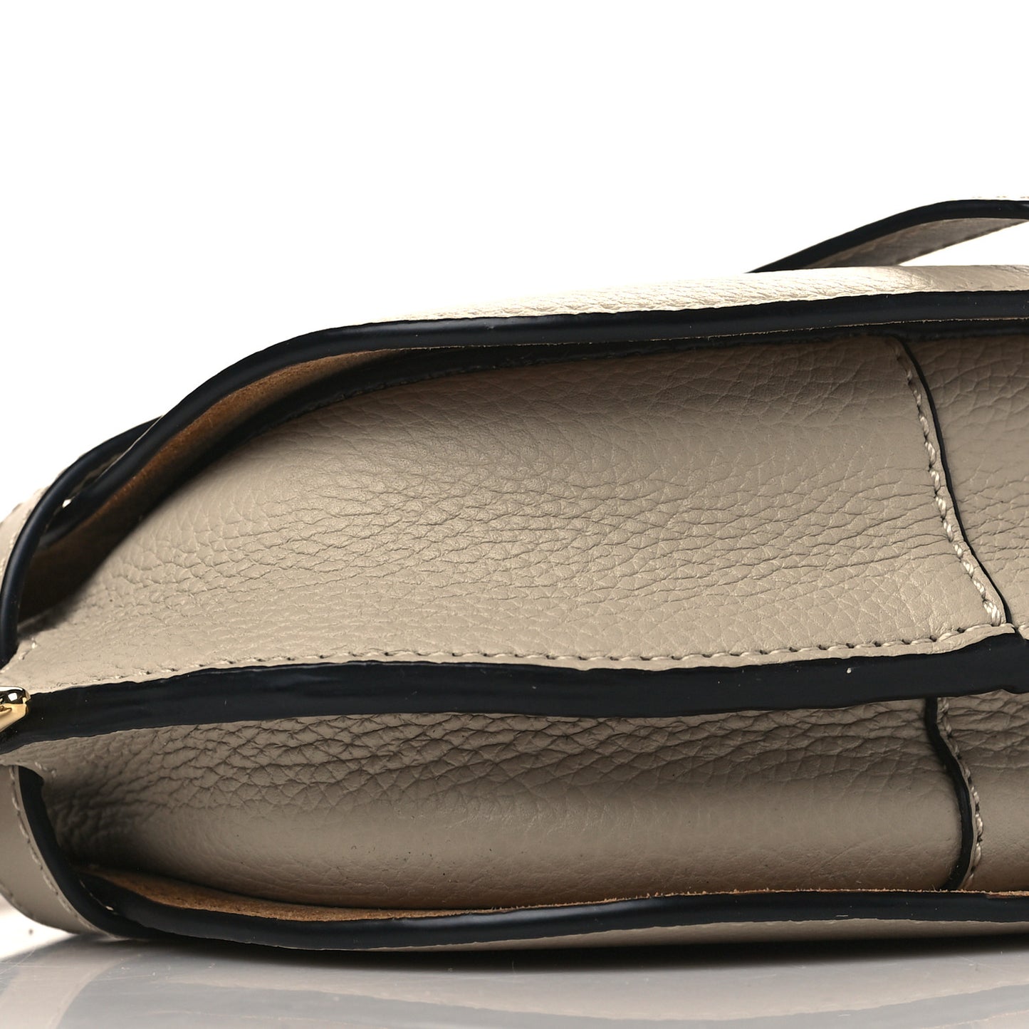 Pebble Grain Calfskin Mini Gate Dual Bag Light Oat