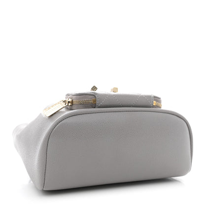 Chanel Caviar Quilted CC Pocket Bucket Bag  Grey 4 of 10