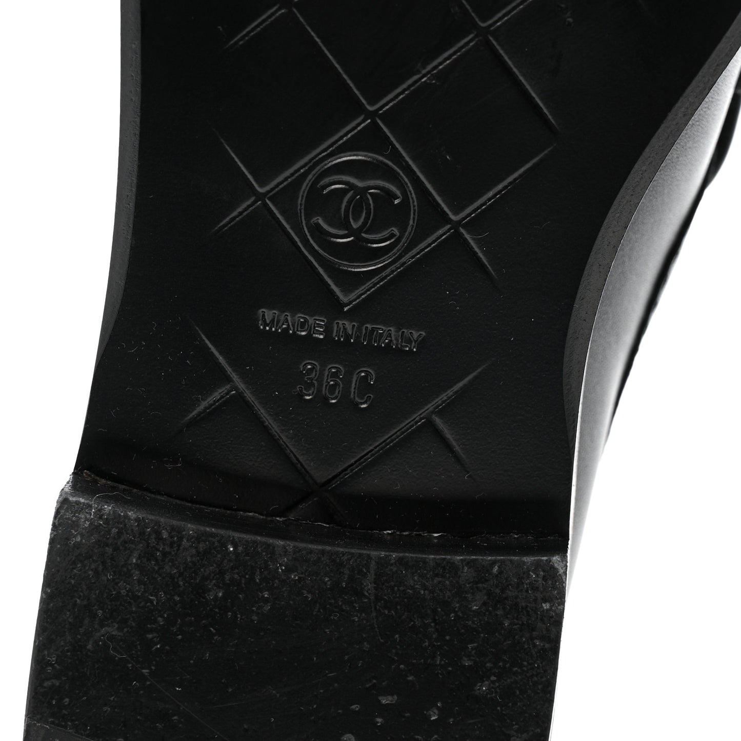 Lambskin Quilted CC Turnlock Loafers 36 Black