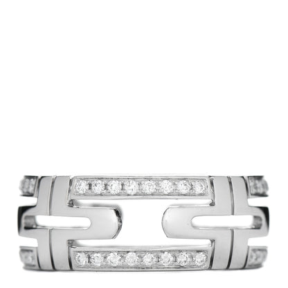 Bulgari 18K White Gold Diamond Parentesi Ring 53 6.25 3 of 4