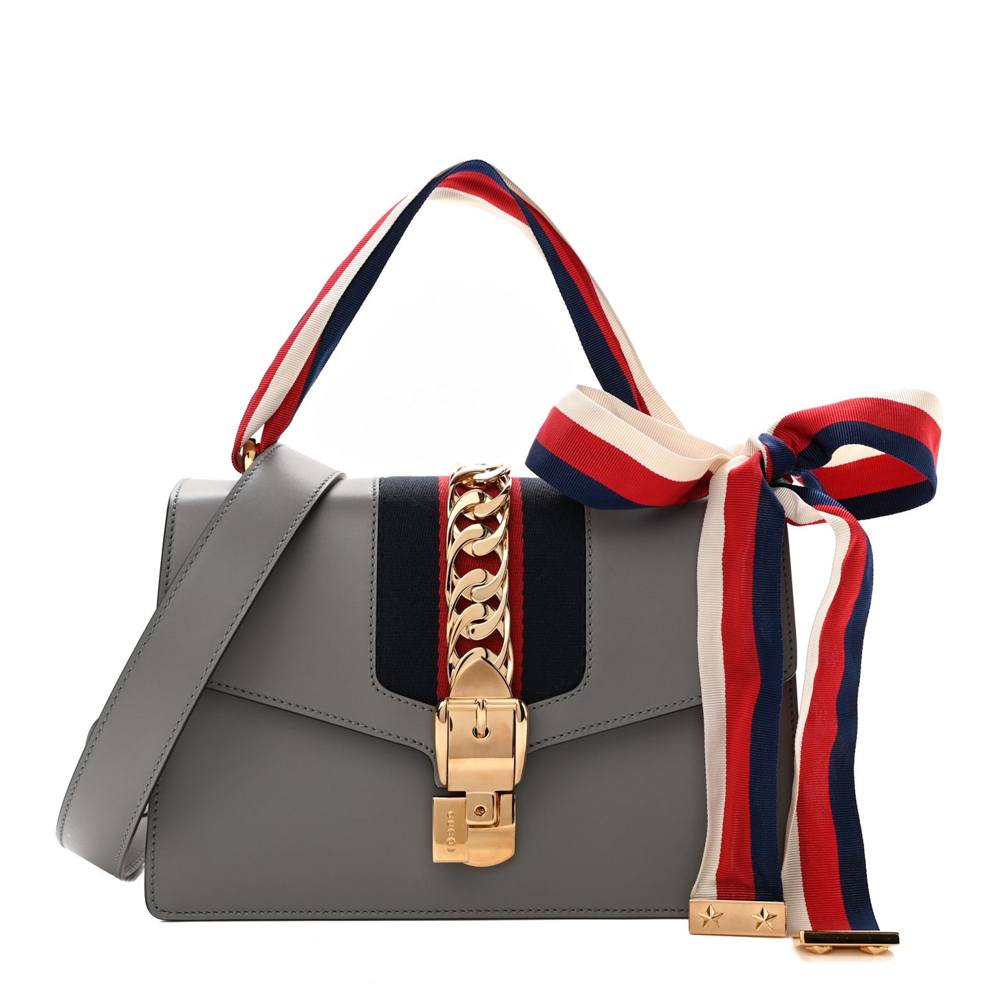 Calfskin Small Sylvie Shoulder Bag Deep Grey