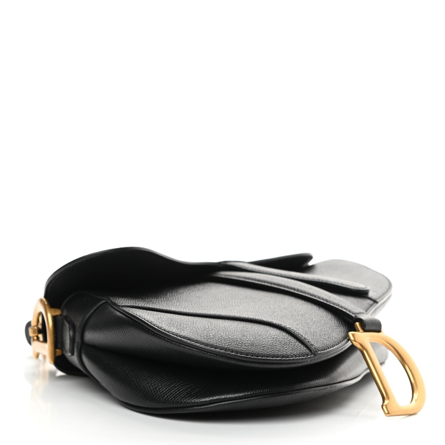 Christian Dior Grained Calfskin Saddle Bag Black 4 of 11