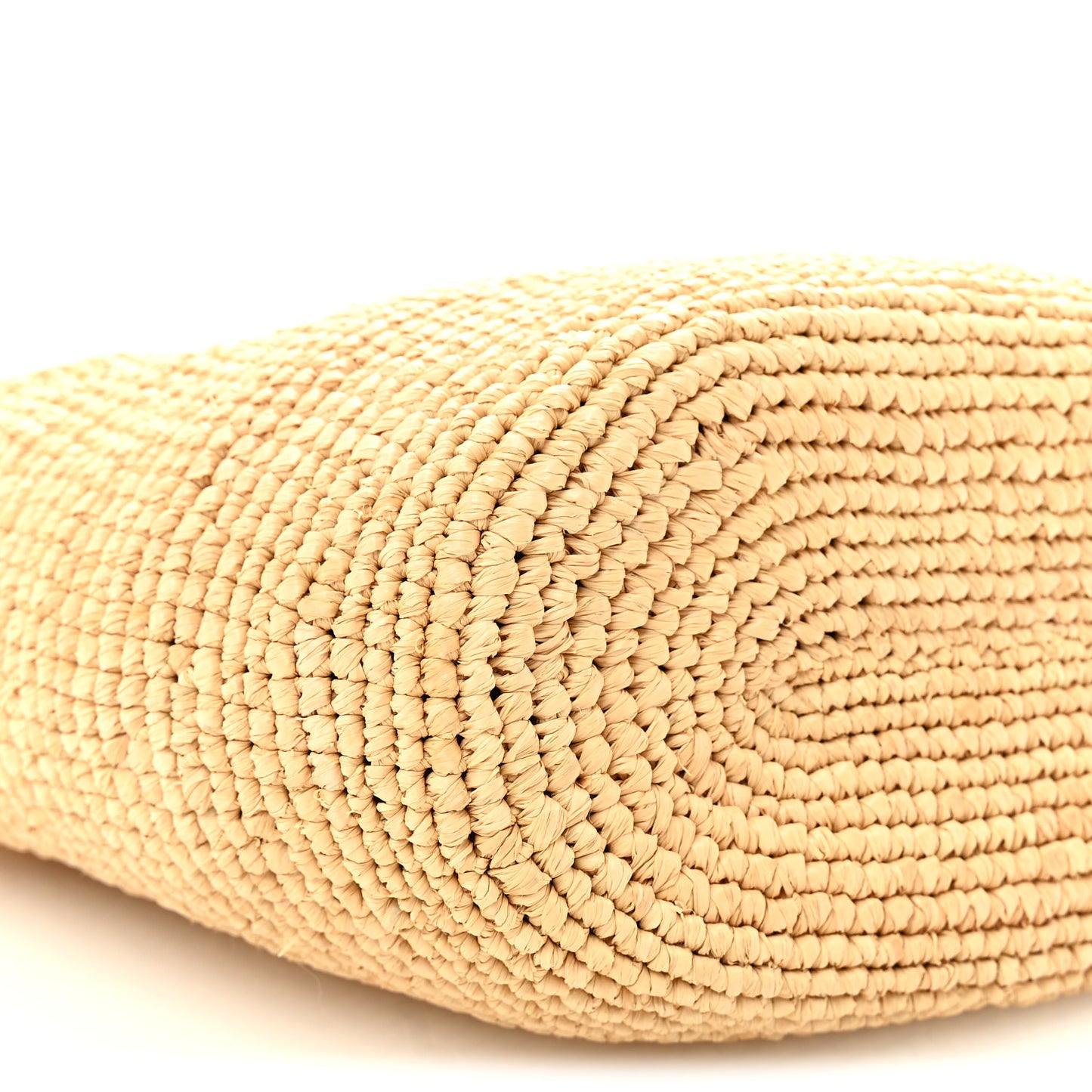 Calfskin Raffia Paulas Ibiza Pochette Bag Natural Tan