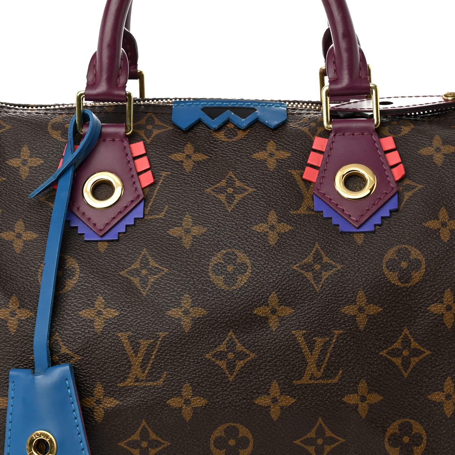 Louis Vuitton Monogram Totem Speedy 30 Magenta 7 of 9