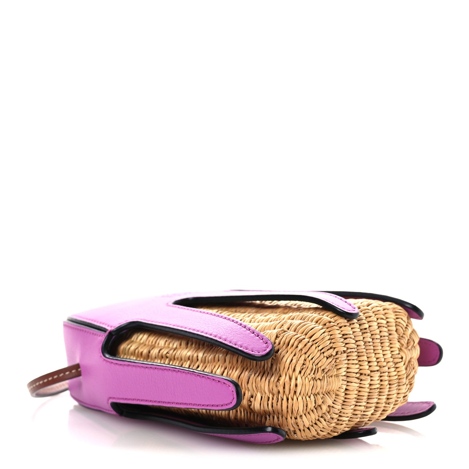 Loewe Calfskin Wicker Paula's Ibiza Octopus Mini Crossbody Natural Purple Multicolor 4 of 10