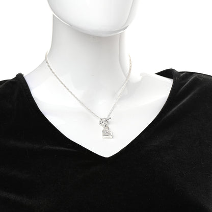 Hermes Sterling Silver Birkin Amulette Pendant Necklace 2 of 6