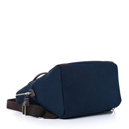 Hermes Toile Groom School Backpack Bleu Navy Feu 4 of 10
