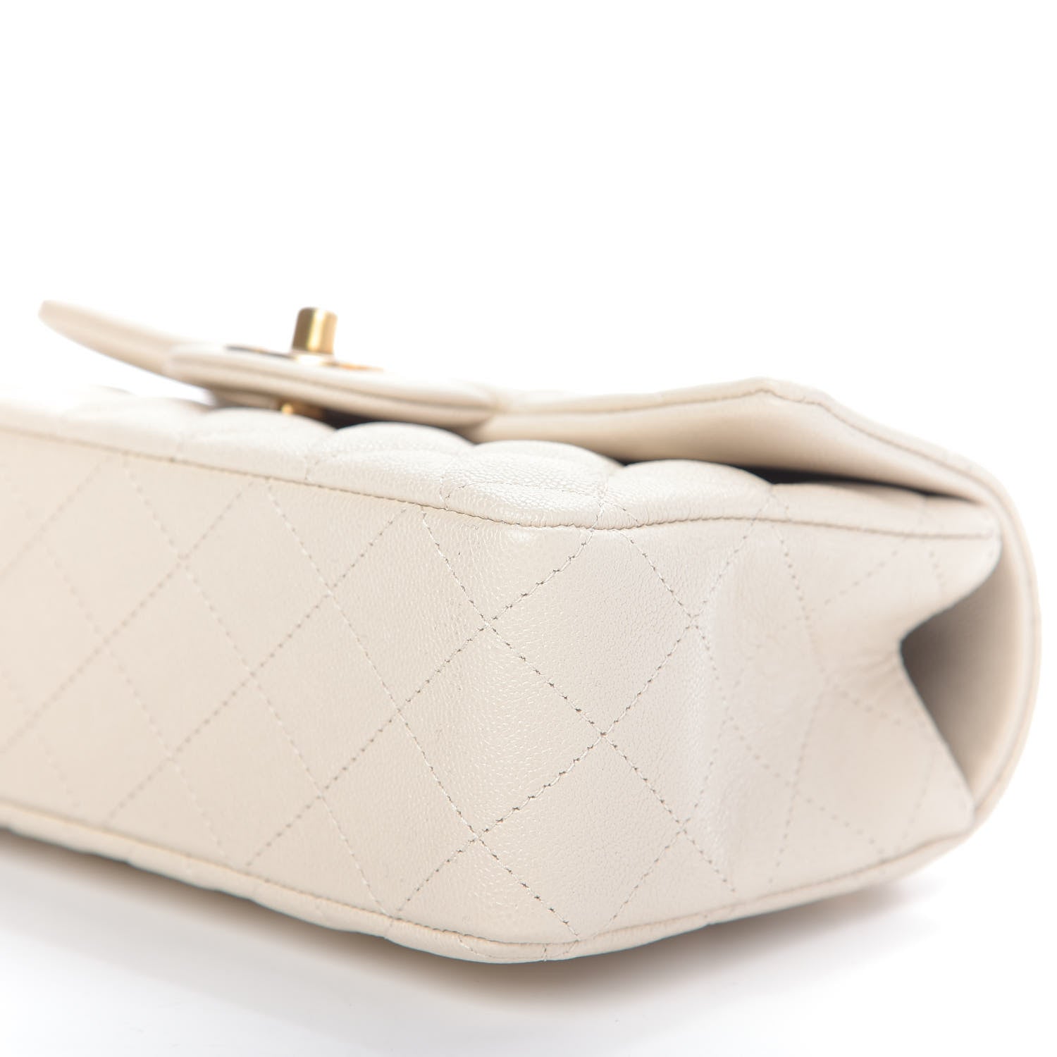 Chanel Caviar Quilted Mini Top Handle Rectangular Flap Beige 7 of 9